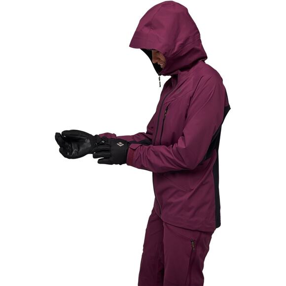 Black Diamond Womens Dawn Patrol Hybrid Shell Jacket Parka Blackberry Black $359 - Picture 2 of 4